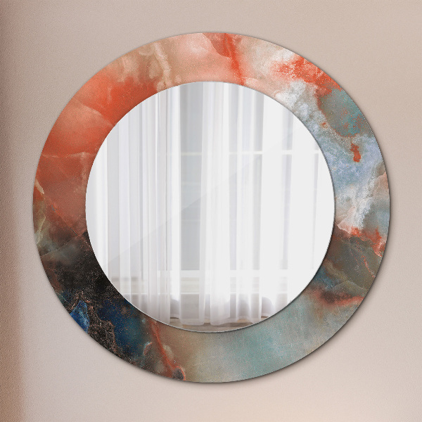 Round wall mirror decor Onyx marbles