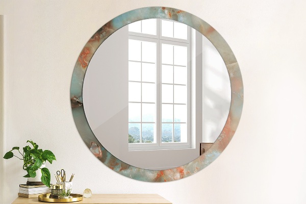 Round wall mirror decor Onyx marbles