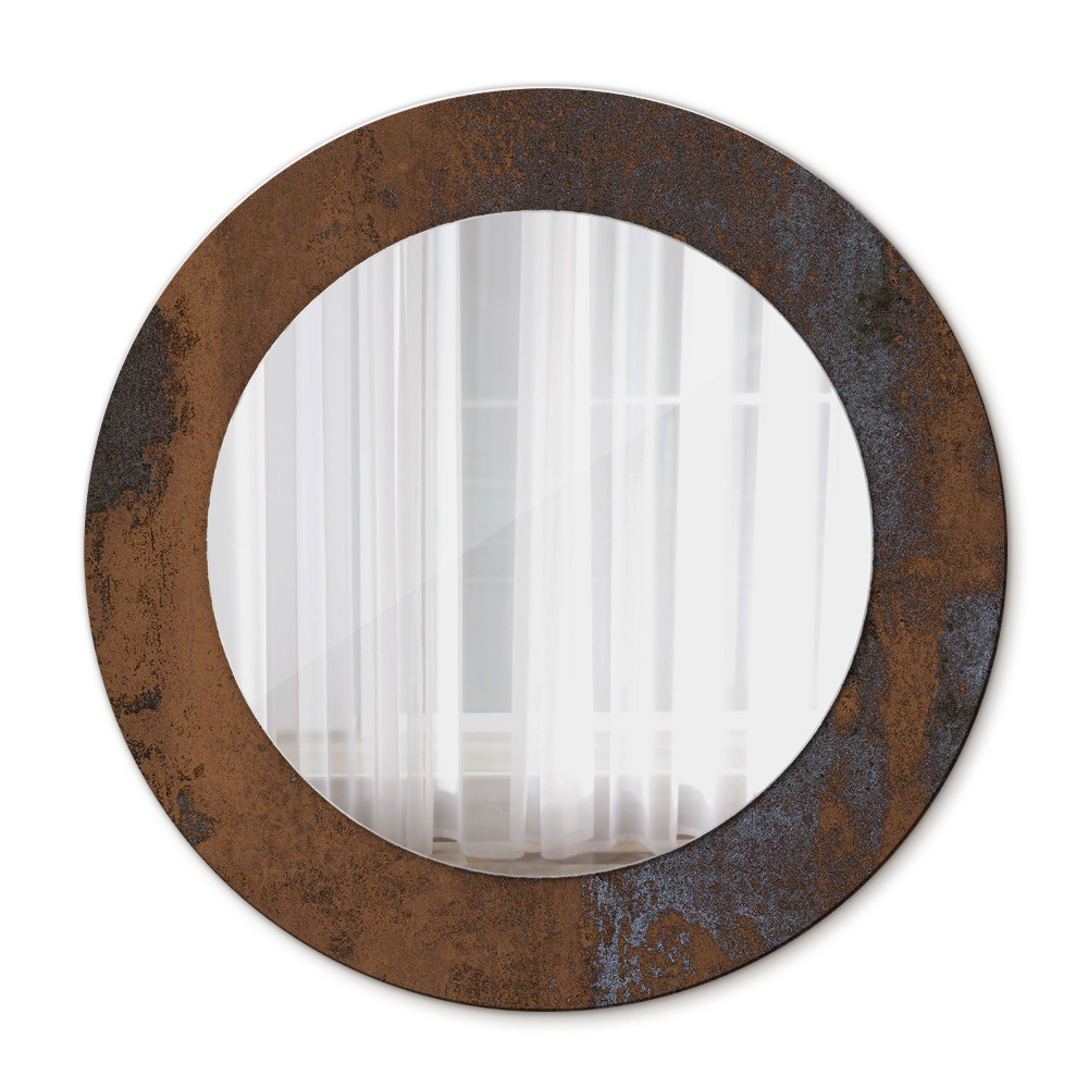 Round wall mirror decor Metallic rustic