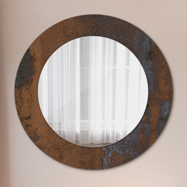 Round wall mirror decor Metallic rustic