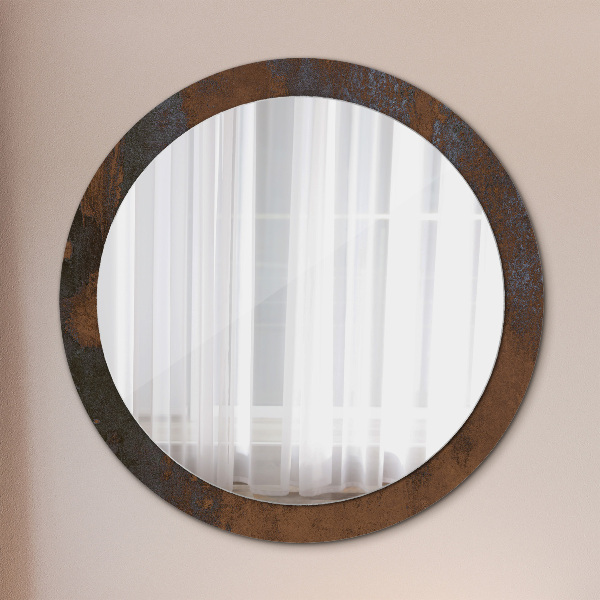 Round wall mirror decor Metallic rustic