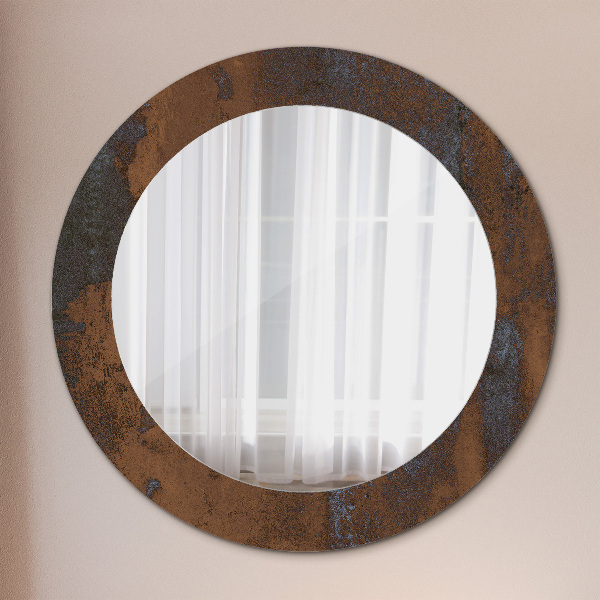 Round wall mirror decor Metallic rustic