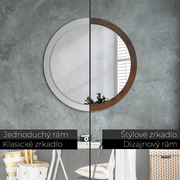 Round wall mirror decor Metallic rustic