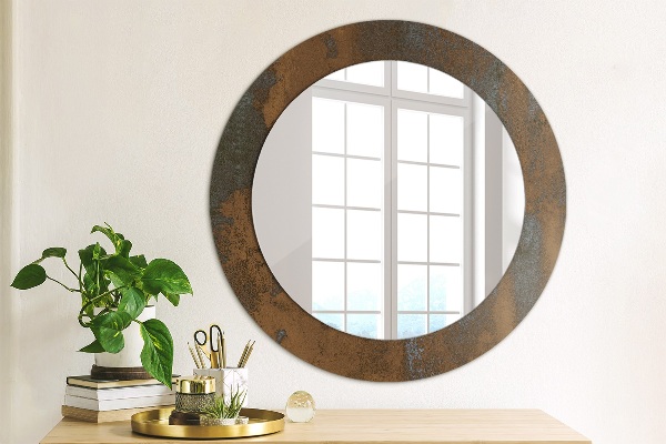 Round wall mirror decor Metallic rustic