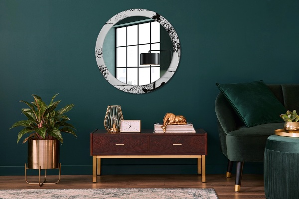 Round wall mirror decor Graffiti pattern