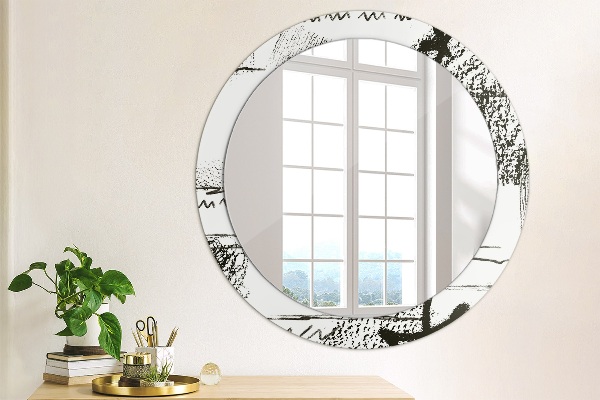 Round wall mirror decor Graffiti pattern