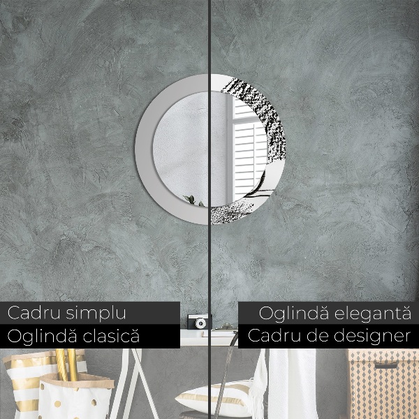 Round wall mirror decor Graffiti pattern