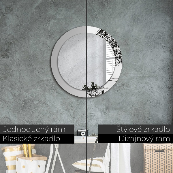 Round wall mirror decor Graffiti pattern