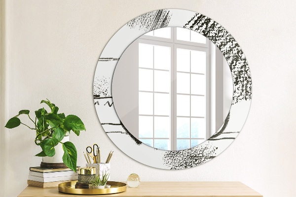 Round wall mirror decor Graffiti pattern