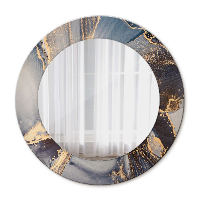 Round wall mirror decor Abstract fluid