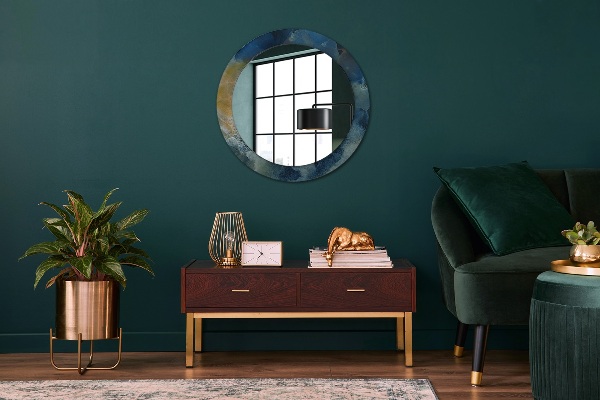 Round wall mirror decor Marble onyx