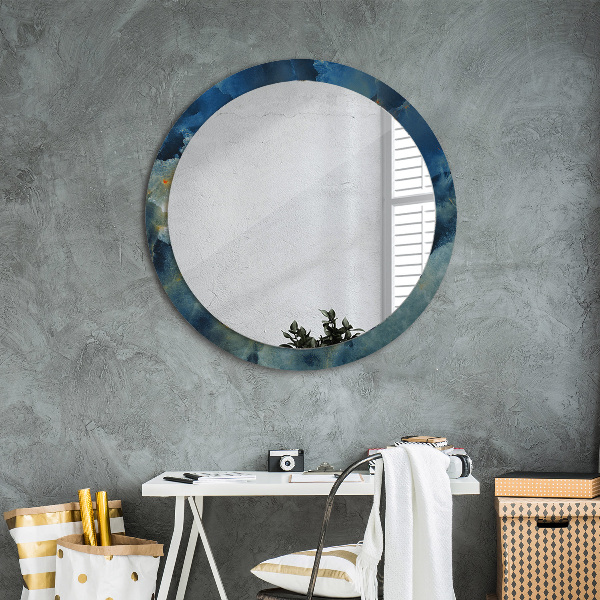 Round wall mirror decor Marble onyx