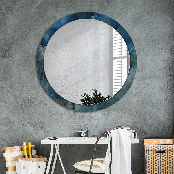 Round wall mirror decor Marble onyx