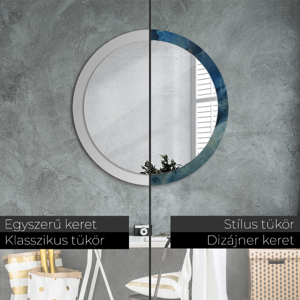 Round wall mirror decor Marble onyx