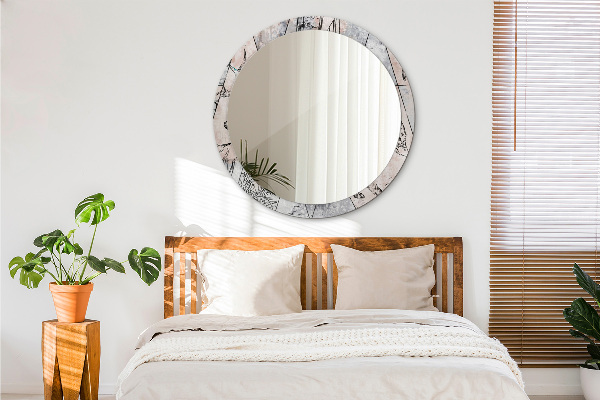 Round decorative mirror Animal abstraction