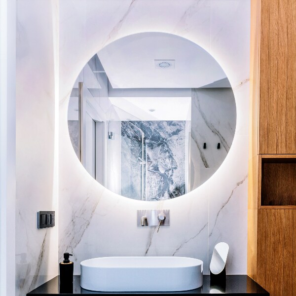 Round bath led mirror 39 in