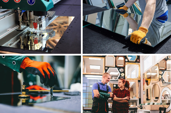 Round illuminated bathroom mirror 20 in