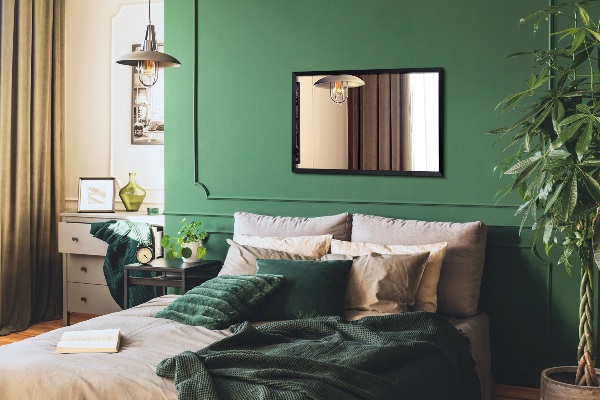 Rectangular black framed mirror 20x20 in