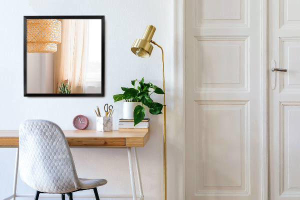 Rectangular bedroom mirror with black frame 20x20 in