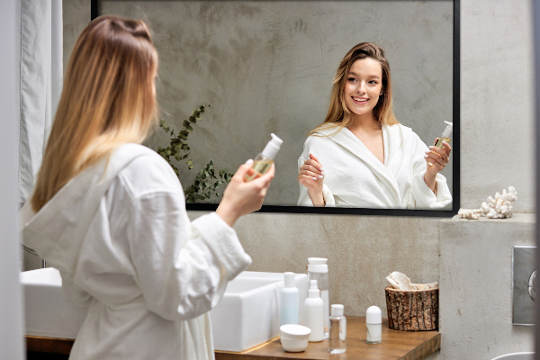 Rectangle hallway black framed mirror 20x20 in