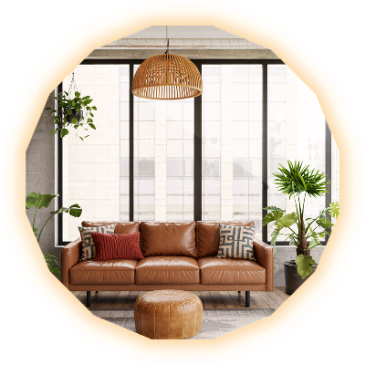 LED Polygonal Mirror 39×39 in