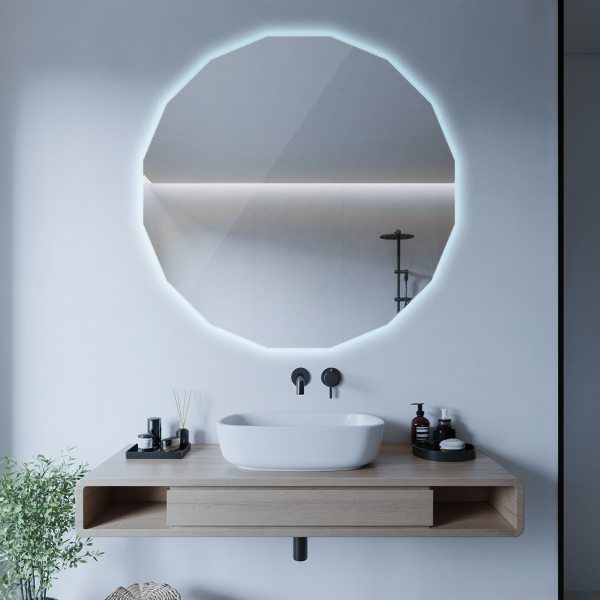 LED Polygonal Mirror 39×39 in