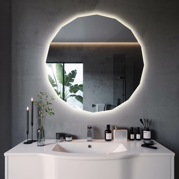 LED Polygonal Mirror 39×39 in