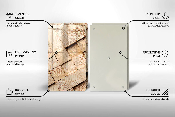 Kitchen worktop protector Wooden squares