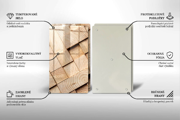 Kitchen worktop protector Wooden squares