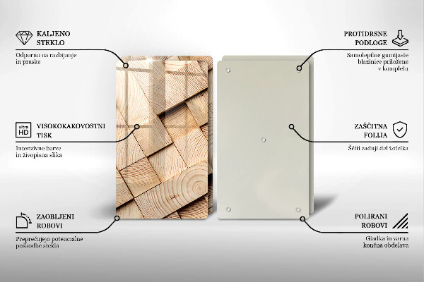 Kitchen worktop protector Wooden squares