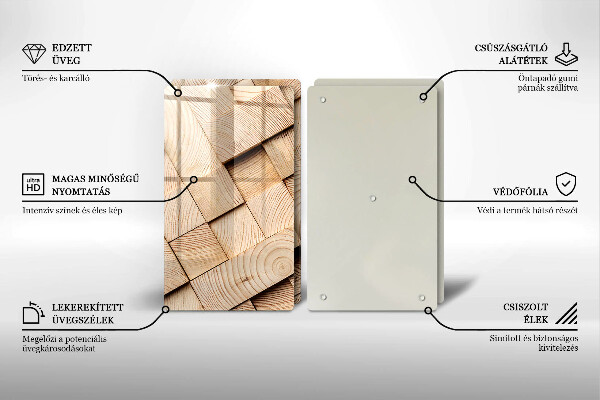 Kitchen worktop protector Wooden squares
