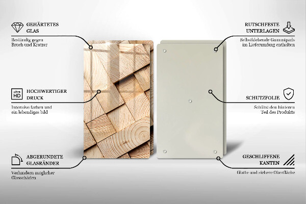 Kitchen worktop protector Wooden squares