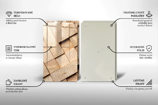 Kitchen worktop protector Wooden squares