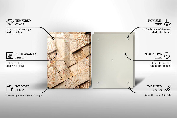 Kitchen worktop protector Wooden squares