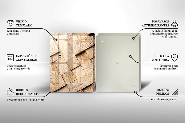 Kitchen worktop protector Wooden squares