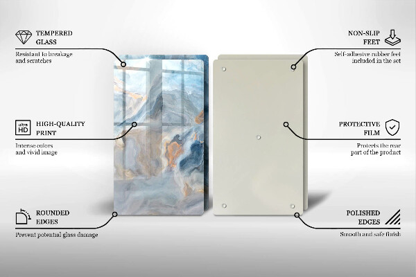 Kitchen worktop saver Marble texture