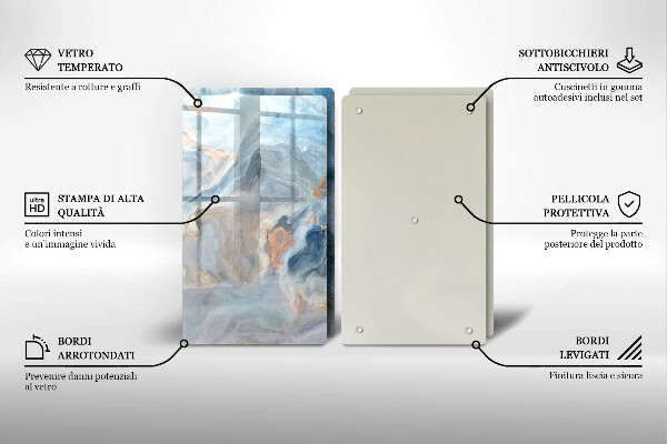 Kitchen worktop saver Marble texture