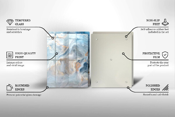 Kitchen worktop saver Marble texture