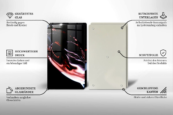 Kitchen worktop saver A glass of red wine