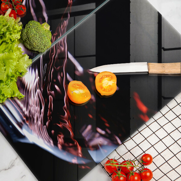 Kitchen worktop saver A glass of red wine