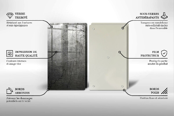 Kitchen worktop saver Metal texture