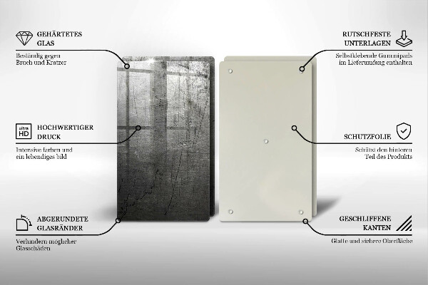 Kitchen worktop saver Metal texture