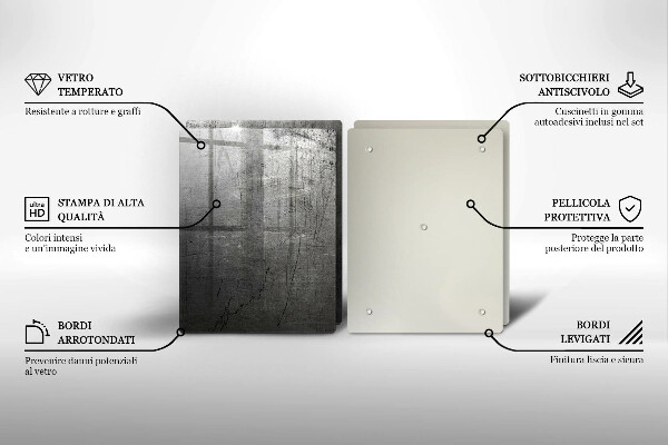 Kitchen worktop saver Metal texture