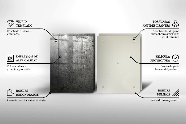 Kitchen worktop saver Metal texture