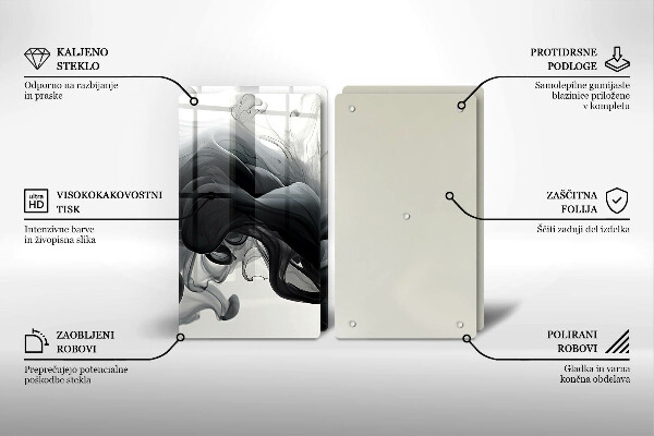 Kitchen worktop saver Black smoke abstraction