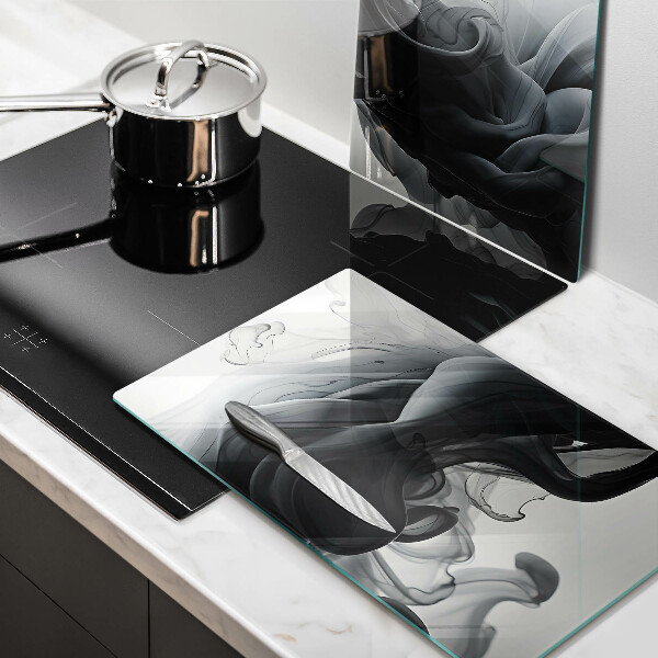 Kitchen worktop saver Black smoke abstraction