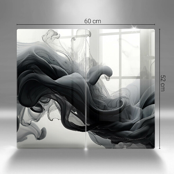 Kitchen worktop saver Black smoke abstraction