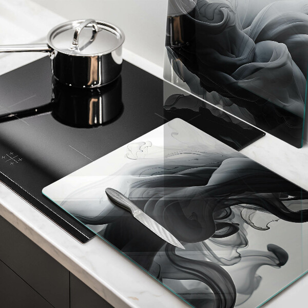 Kitchen worktop saver Black smoke abstraction