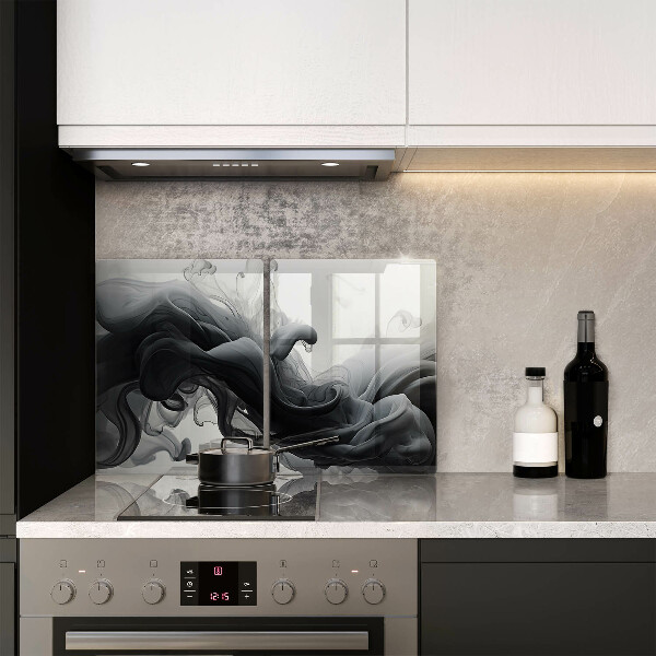 Kitchen worktop saver Black smoke abstraction
