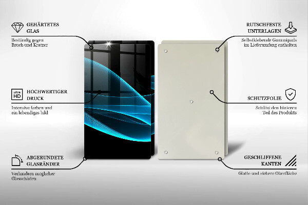 Kitchen worktop protector Blue abstraction